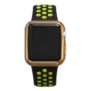 Купить Силиконовый чехол Coteetci золотой для Apple Watch 3/2 38мм по лучшей цене в Украине 🔔 ,  наш интернет - магазин гарантирует качество и быструю доставку вашего заказа 🚀