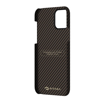Купить Карбоновый чехол-накладка Pitaka MagEZ Case Black | Gold для iPhone 12 Pro по лучшей цене в Украине 🔔 ,  наш интернет - магазин гарантирует качество и быструю доставку вашего заказа 🚀