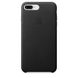 Черный кожаный чехол Apple Leather Case Black (MQHM2) для iPhone 8 Plus | 7 Plus