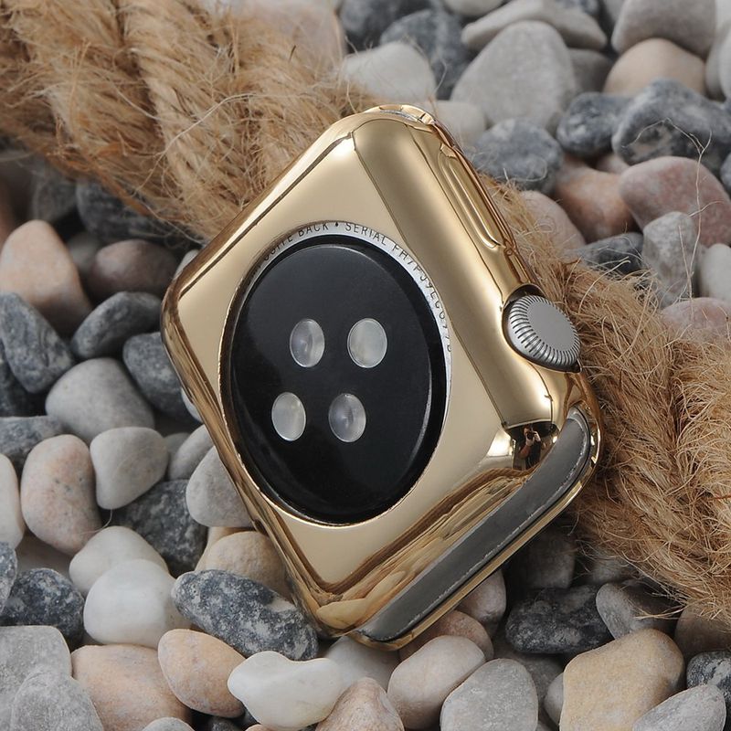 Купить Силиконовый чехол Coteetci золотой для Apple Watch 3/2 38мм по лучшей цене в Украине 🔔 ,  наш интернет - магазин гарантирует качество и быструю доставку вашего заказа 🚀