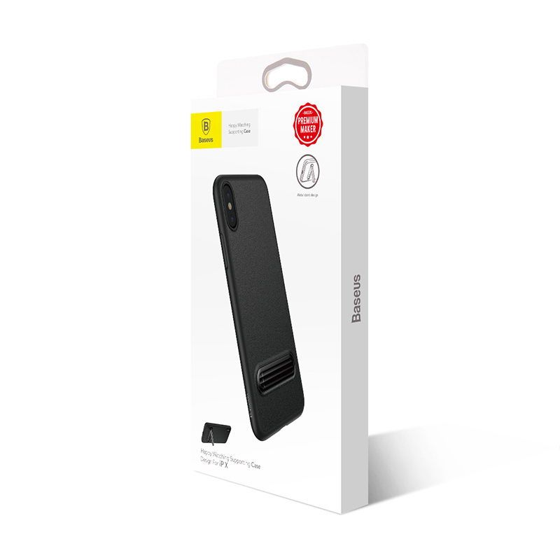 Купити Чохол з підставкою Baseus Happy Watching Supporting чорний для iPhone X/XS за найкращою ціною в Україні 🔔, наш інтернет - магазин гарантує якість і швидку доставку вашого замовлення 🚀