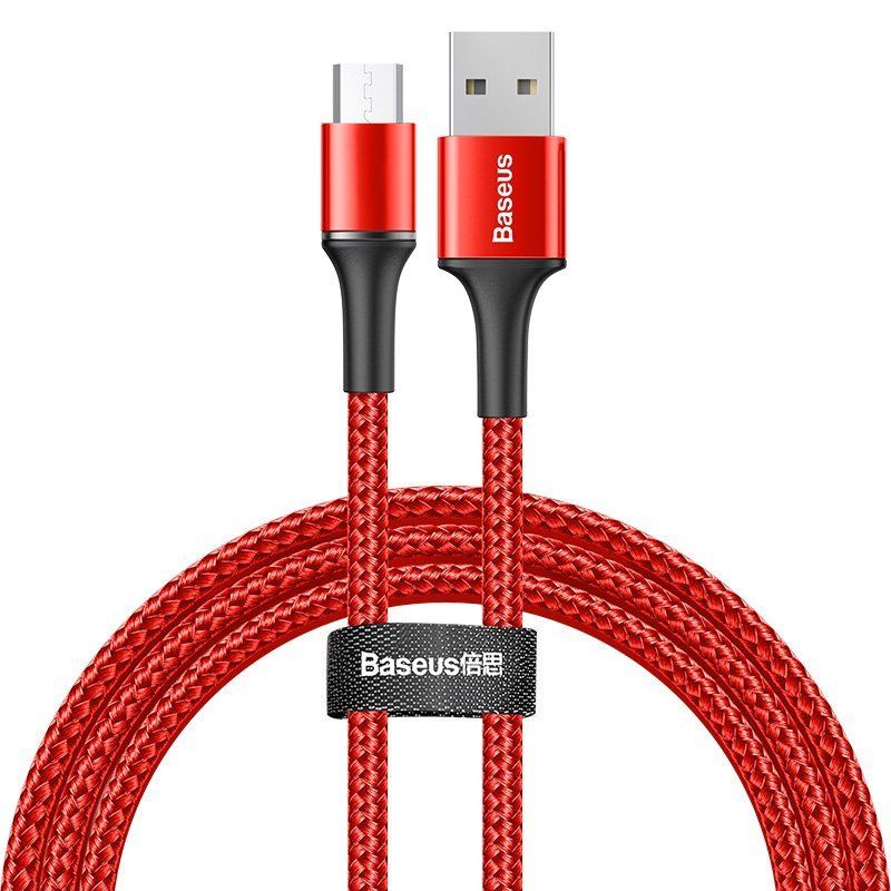 Купити Кабель Baseus halo data cable USB For Micro 3A 1m червоний за найкращою ціною в Україні 🔔, наш інтернет - магазин гарантує якість і швидку доставку вашого замовлення 🚀