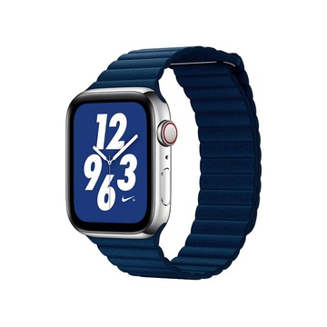 Купить Ремешок Coteetci W7 Leather Magnet Band синий для Apple Watch 42mm/44mm по лучшей цене в Украине 🔔 ,  наш интернет - магазин гарантирует качество и быструю доставку вашего заказа 🚀