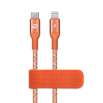 Купити Зарядний кабель для iPhone Momax Elite Link Lightning to Type-C 0.3 m Coral за найкращою ціною в Україні 🔔, наш інтернет - магазин гарантує якість і швидку доставку вашого замовлення 🚀