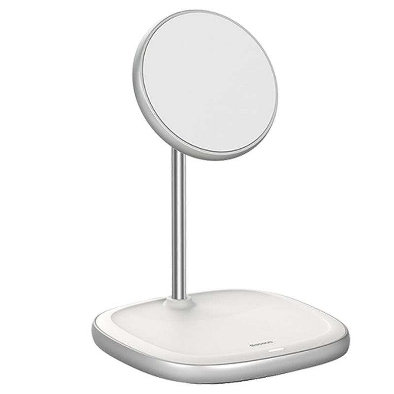 Купити Магнітна бездротова зарядка Baseus Swan Magnetic Desktop MagSafe White для iPhone mini 12 | 12 | 12 Pro | за найкращою ціною в Україні 🔔, наш інтернет - магазин гарантує якість і швидку доставку вашого замовлення 🚀