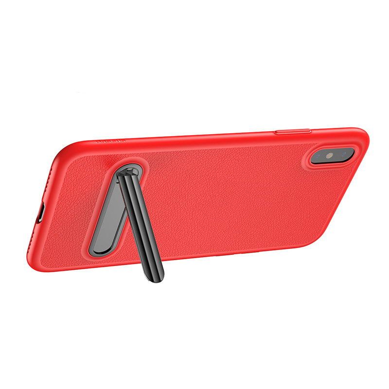 Купить Чехол с подставкой Baseus Happy Watching Supporting красный для iPhone X/XS по лучшей цене в Украине 🔔 ,  наш интернет - магазин гарантирует качество и быструю доставку вашего заказа 🚀