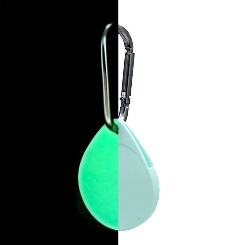 Брелок з карабіном, що світиться iLoungeMax Water Droplets Silicone Case Luminous для Apple AirTag