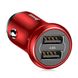 Автомобільний зарядний пристрій Baseus Gentleman 4.8 A 2-USB червоне