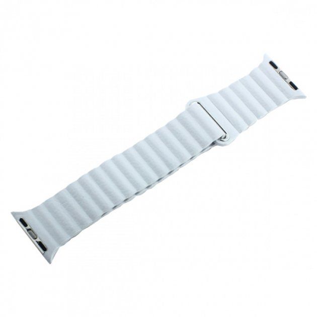 Купить Ремешок Coteetci W7 Leather Magnet Band белый для Apple Watch 42mm/44mm по лучшей цене в Украине 🔔 ,  наш интернет - магазин гарантирует качество и быструю доставку вашего заказа 🚀