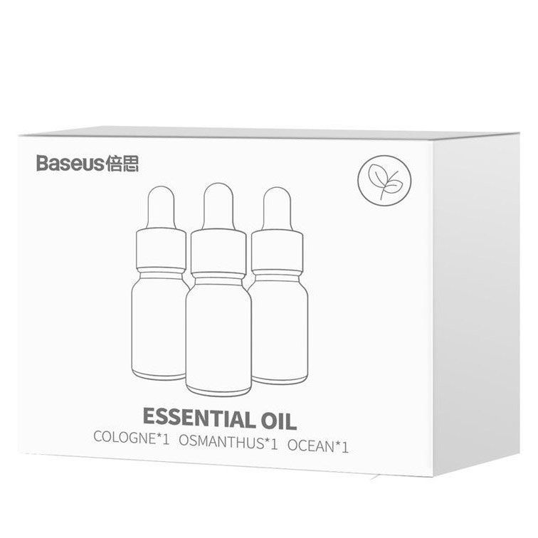 Ароматизатор Baseus Essential Oil (Cologne*1, Osmanthus*1, Ocean*1) (CRJY01-01) черный