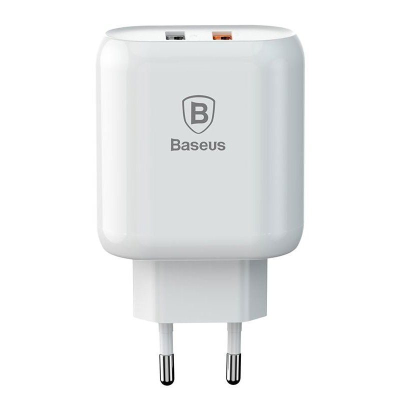 Купити Мережевий зарядний пристрій Baseus Bojure 2-USB, QC, 23W білий за найкращою ціною в Україні 🔔, наш інтернет - магазин гарантує якість і швидку доставку вашого замовлення 🚀