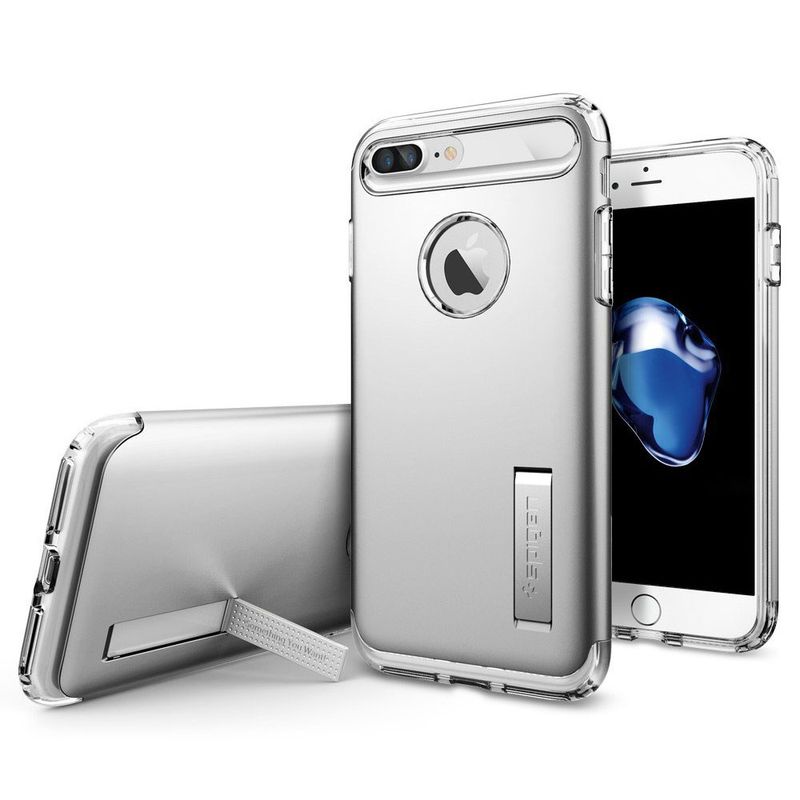 Купить Чехол Spigen Slim Armor Satin Silver для iPhone 7 Plus | 8 Plus по лучшей цене в Украине 🔔 ,  наш интернет - магазин гарантирует качество и быструю доставку вашего заказа 🚀