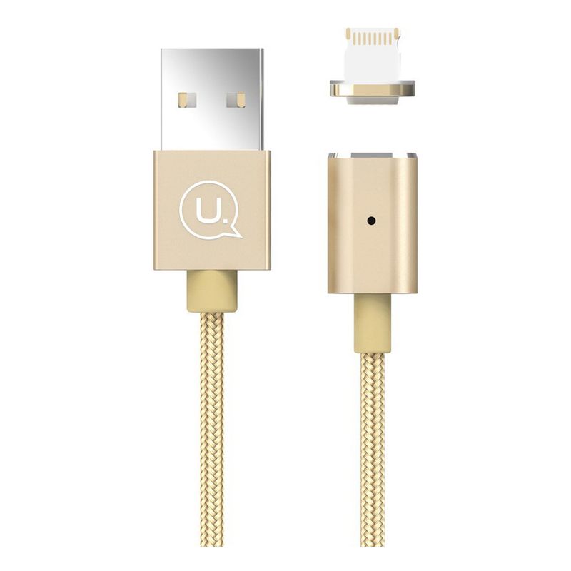 Купить Кабель USB Usams US-SJ132 Магнитный Lightning Gold по лучшей цене в Украине 🔔 ,  наш интернет - магазин гарантирует качество и быструю доставку вашего заказа 🚀