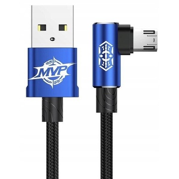 Купить Micro-USB кабель Baseus MVP Elbow 1.5A 2M синий по лучшей цене в Украине 🔔 ,  наш интернет - магазин гарантирует качество и быструю доставку вашего заказа 🚀