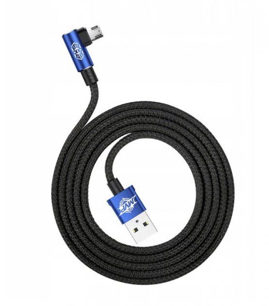 Купить Micro-USB кабель Baseus MVP Elbow 1.5A 2M синий по лучшей цене в Украине 🔔 ,  наш интернет - магазин гарантирует качество и быструю доставку вашего заказа 🚀