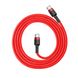 Кабель Type-C to Type-C с оплеткой Baseus Cafule PD2.0 flash charging (20V 3A) 1m Red