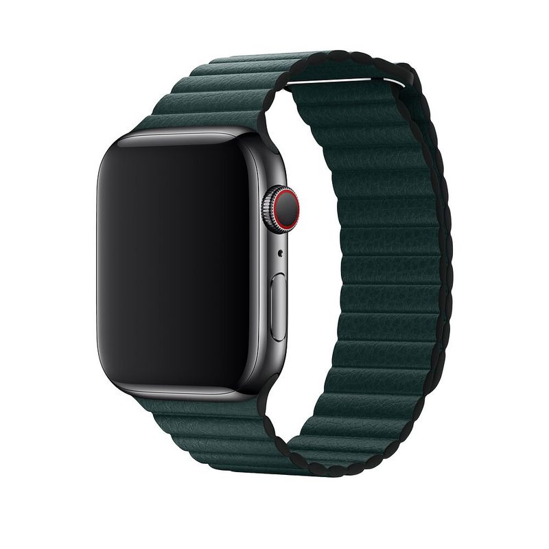 Купить Ремешок oneLounge Leather Loop Forest Green для Apple Watch 44mm | 42mm SE | 6 | 5 | 4 | 3 | 2 | 1 OEM по лучшей цене в Украине 🔔 ,  наш интернет - магазин гарантирует качество и быструю доставку вашего заказа 🚀