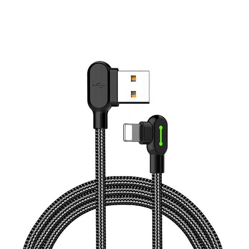 Купити Двосторонній зарядний кабель для iPhone | iPad Mcdodo 90 ° UCB to Lightning з LED-індикацією 1.2m за найкращою ціною в Україні 🔔, наш інтернет - магазин гарантує якість і швидку доставку вашого замовлення 🚀