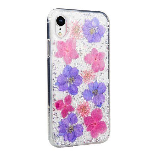 Купити Чохол SwitchEasy Flash Violet прозорий з квітами для iPhone XR за найкращою ціною в Україні 🔔, наш інтернет - магазин гарантує якість і швидку доставку вашого замовлення 🚀
