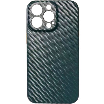 Кожаный чехол Leather Case Carbon series для Apple iPhone 13 Pro Max (6.7")