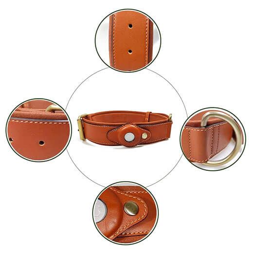 Ошейник для собак для Apple AirTag Leather размер 47–64 см