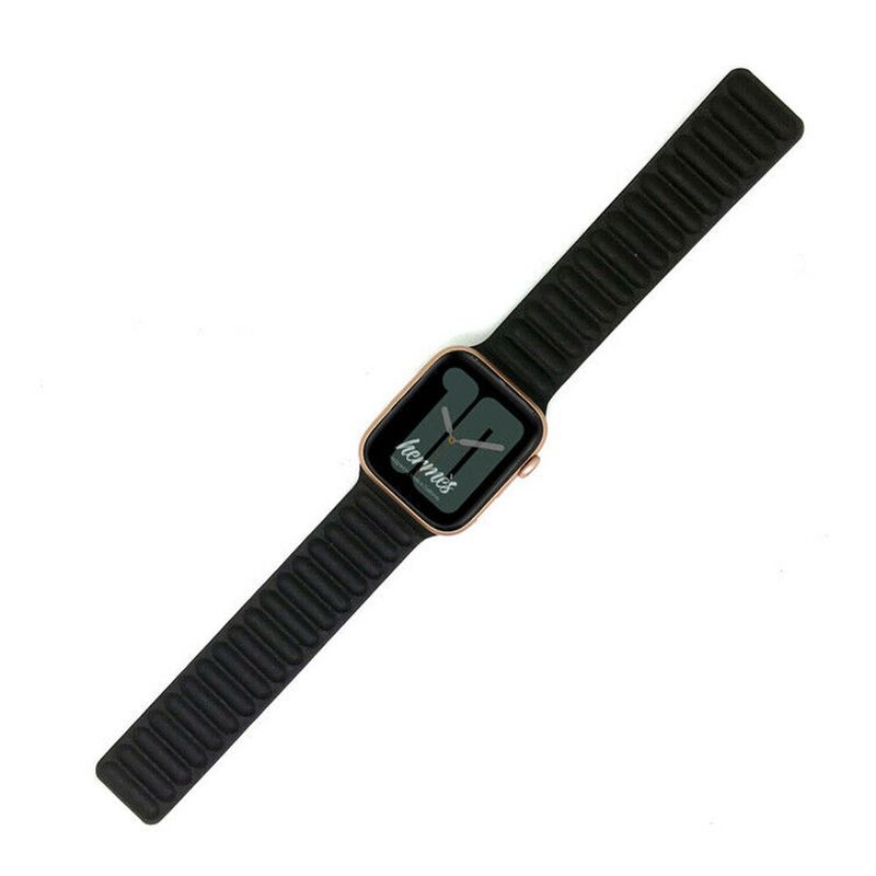 Купить Ремешок oneLounge Leather Link Magnetic Black для Apple Watch 42mm | 44mm (M | L) OEM по лучшей цене в Украине 🔔 ,  наш интернет - магазин гарантирует качество и быструю доставку вашего заказа 🚀