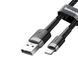 Нейлоновый кабель Baseus Kevlar Lightning to USB 2m Black