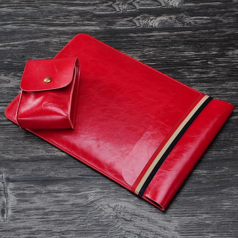 Купити Чохол (кишеню) Coteetci Leather Bag для ноутбуків і планшетів з діагоналлю 11" червоний за найкращою ціною в Україні 🔔, наш інтернет - магазин гарантує якість і швидку доставку вашого замовлення 🚀