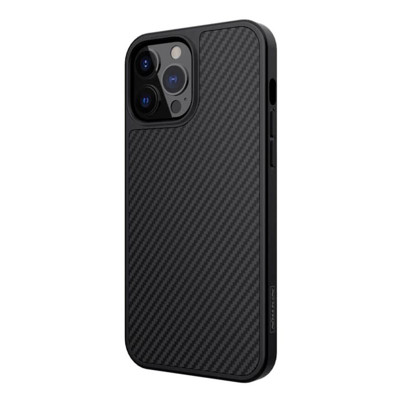 Черный карбоновый чехол Nillkin Synthetic Fiber Series для iPhone 13 Pro