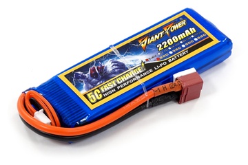 Купити Аккумулятор для страйкбола Giant Power (Dinogy) Li-Pol 2200 мАч 7.4 В 102x33x16 мм T-Plug за найкращою ціною в Україні 🔔, наш інтернет - магазин гарантує якість і швидку доставку вашого замовлення 🚀