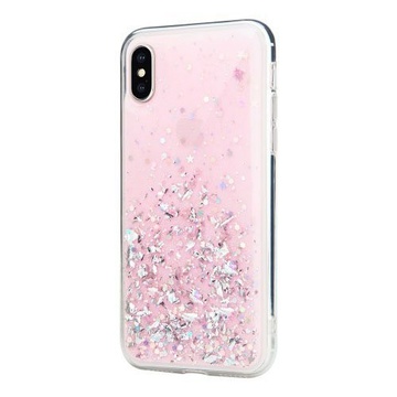 Купить Блестящий чехол Switcheasy Starfield розовый для iPhone X/XS по лучшей цене в Украине 🔔 ,  наш интернет - магазин гарантирует качество и быструю доставку вашего заказа 🚀