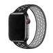 Силіконовий монобраслет oneLounge Solo Loop Nike Black | Gray для Apple Watch 42mm | 44mm Size M