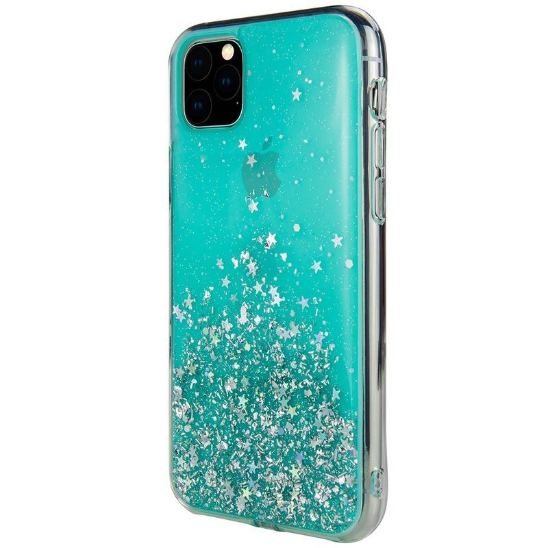 Купить Чехол с блестками SwitchEasy Starfield голубой для iPhone 11 Pro Max по лучшей цене в Украине 🔔 ,  наш интернет - магазин гарантирует качество и быструю доставку вашего заказа 🚀