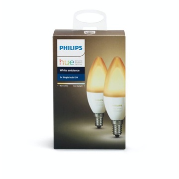 Купить Умные светодиодные лампы Philips Hue Single bulb E14 Apple HomeKit (2 шт) по лучшей цене в Украине 🔔 ,  наш интернет - магазин гарантирует качество и быструю доставку вашего заказа 🚀