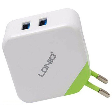 Купить Сетевое зарядное устройство Ldnio DL-AC58 (2USB, 3.1A) Green по лучшей цене в Украине 🔔 ,  наш интернет - магазин гарантирует качество и быструю доставку вашего заказа 🚀