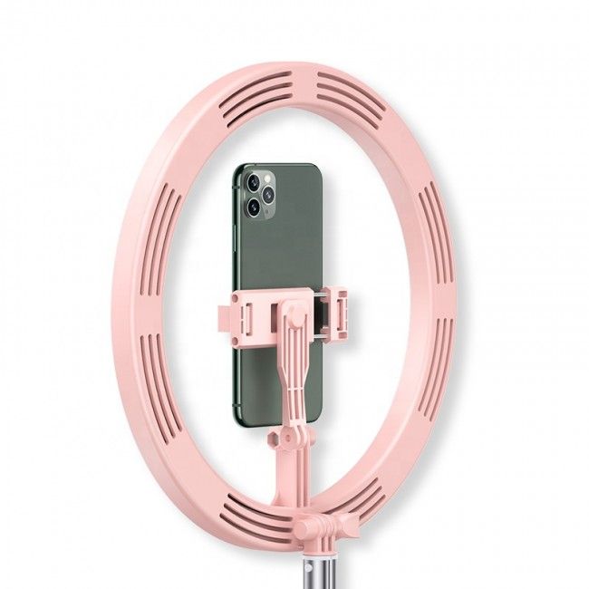 Купить Кольцевая LED-лампа для селфи Usams US-ZB120 Stretchable Selfie Ring Light Pink по лучшей цене в Украине 🔔 ,  наш интернет - магазин гарантирует качество и быструю доставку вашего заказа 🚀