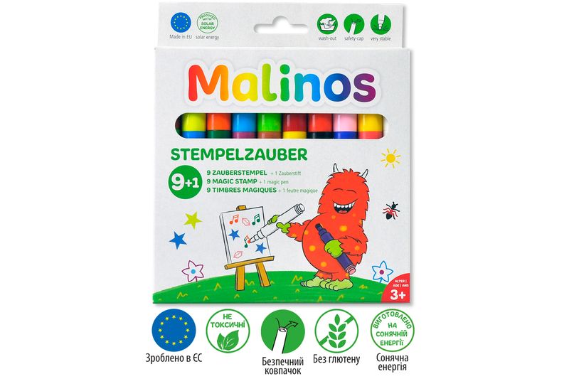 Фломастери штампи чарівні мінливі колір MALINOS Stempelzauber 10 (9+1) шт