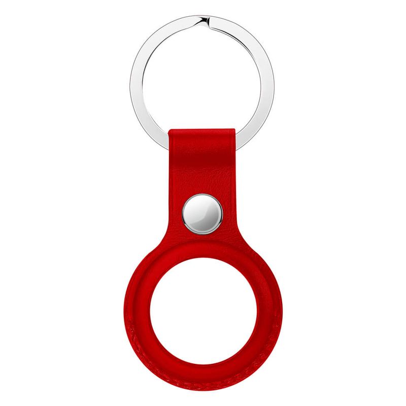 Брелок с кольцом iLoungeMax Leather Key Ring Red для AirTag ОЕМ