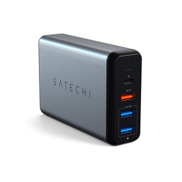 Купить Зарядное устройство Satechi USB-C 75W Travel Charger Space Gray по лучшей цене в Украине 🔔 ,  наш интернет - магазин гарантирует качество и быструю доставку вашего заказа 🚀