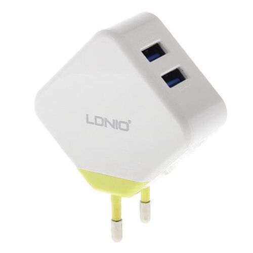 Купить Сетевое зарядное устройство Ldnio DL-AC58 (2USB, 3.1A) Yellow по лучшей цене в Украине 🔔 ,  наш интернет - магазин гарантирует качество и быструю доставку вашего заказа 🚀