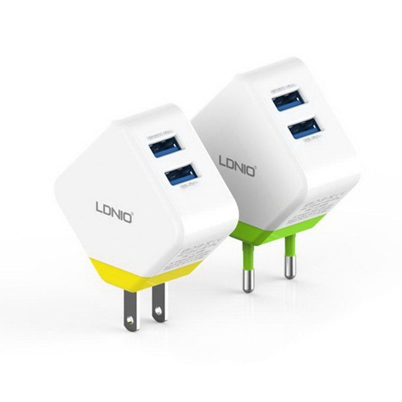 Купити Мережевий зарядний пристрій Ldnio DL-AC58 (2USB, 3.1A) Yellow за найкращою ціною в Україні 🔔, наш інтернет - магазин гарантує якість і швидку доставку вашого замовлення 🚀