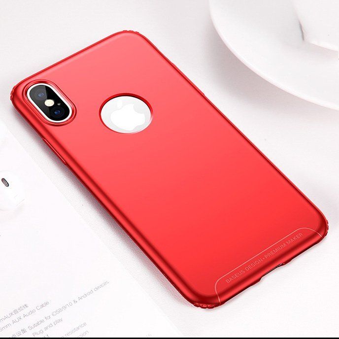 Купить Силиконовый чехол Baseus Soft красный для iPhone X по лучшей цене в Украине 🔔 ,  наш интернет - магазин гарантирует качество и быструю доставку вашего заказа 🚀