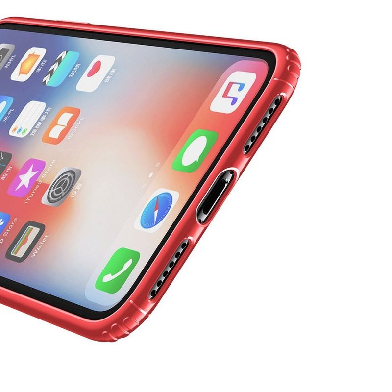 Купить Силиконовый чехол Baseus Soft красный для iPhone X по лучшей цене в Украине 🔔 ,  наш интернет - магазин гарантирует качество и быструю доставку вашего заказа 🚀