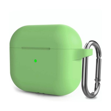 Силиконовый чехол с карабином iLoungeMax Matcha Green для AirPods 3