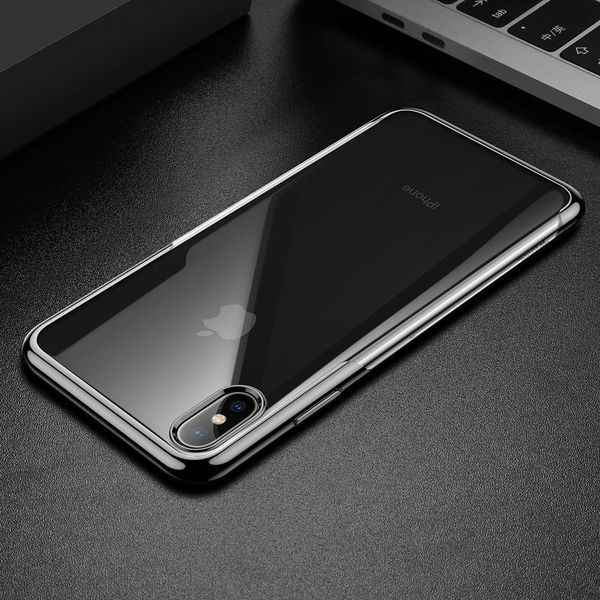Купить Силиконовый чехол Baseus Shining черный для iPhone XS Max по лучшей цене в Украине 🔔 ,  наш интернет - магазин гарантирует качество и быструю доставку вашего заказа 🚀