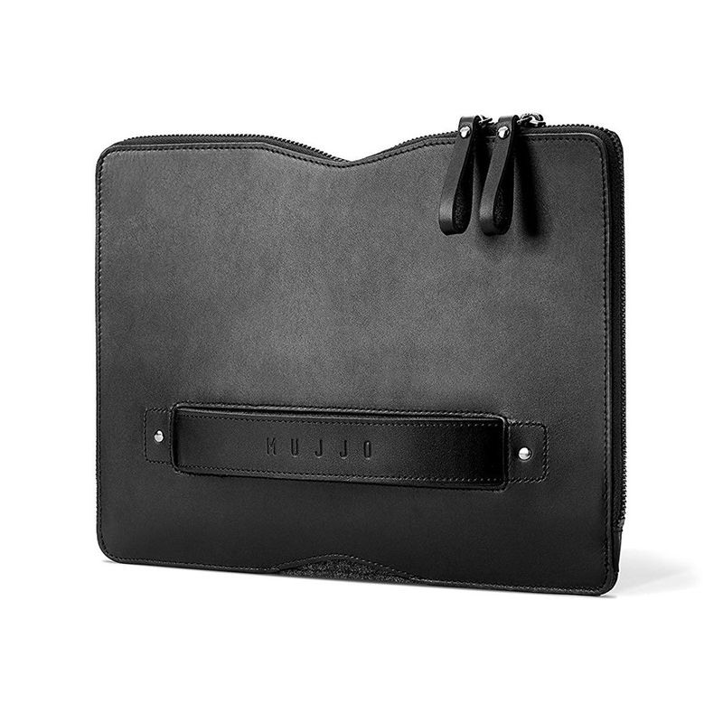 Купить Кожаный чехол-сумка MUJJO Carry-On Folio Sleeve Black для MacBook 12" по лучшей цене в Украине 🔔 ,  наш интернет - магазин гарантирует качество и быструю доставку вашего заказа 🚀